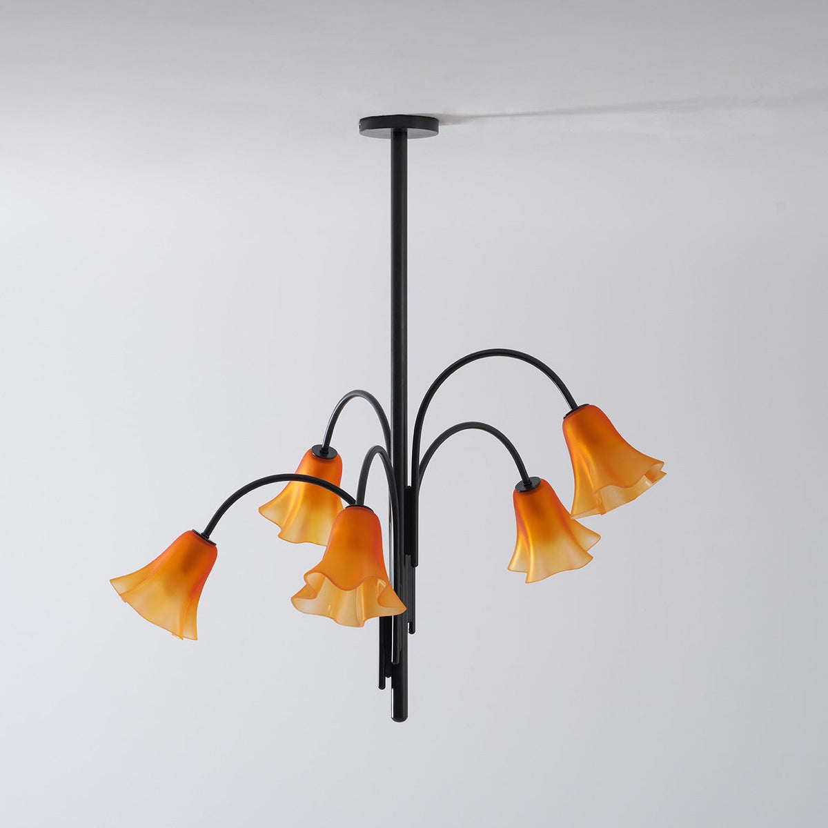 Petalia Blossom Chandelier – Floral Glass Pendant Light for Dining Room and Living Room