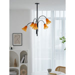 Petalia Blossom Chandelier – Floral Glass Pendant Light for Dining Room and Living Room