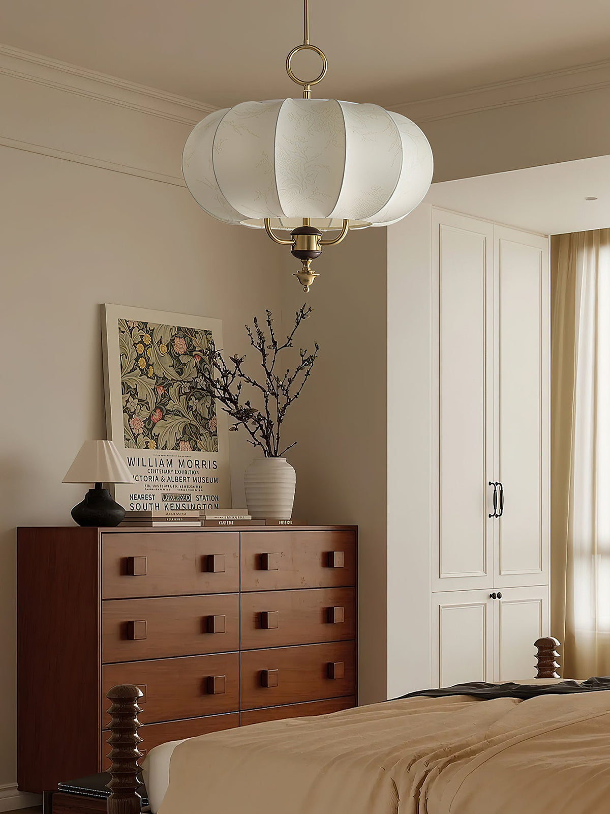 Florabelle Lantern Pendant Light – Modern Designer Ceiling Lamp with Wood Accent