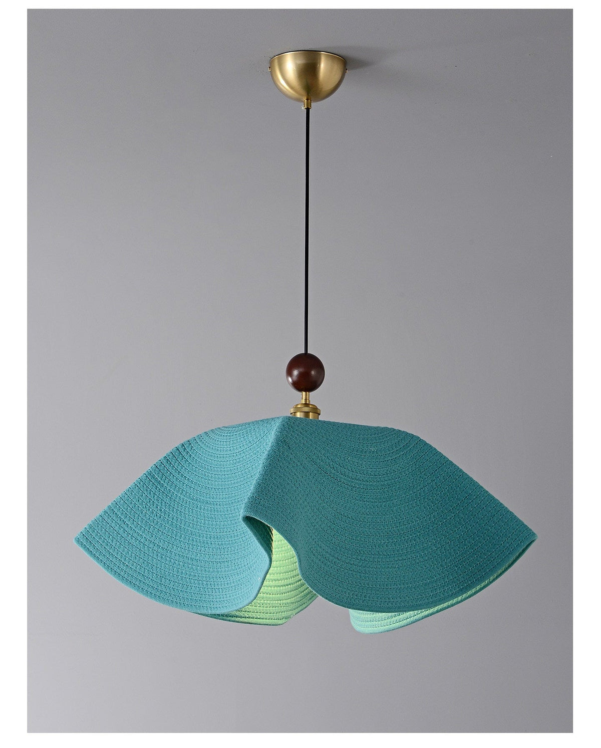 Floral Weave Pendant Light – Designer Woven Fabric Shade for Modern Interiors