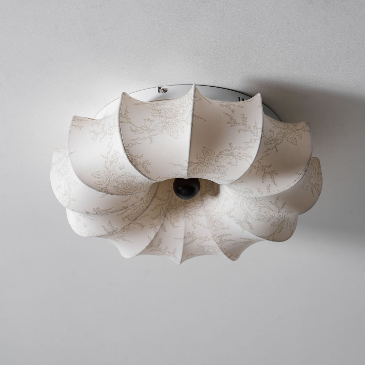 Floralis Ceiling Light – Designer Flush Mount with Fabric Shade