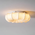 Floralis Ceiling Light – Designer Flush Mount with Fabric Shade