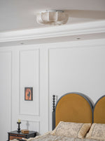 Floralis Ceiling Light – Designer Flush Mount with Fabric Shade