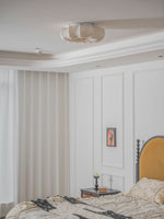 Floralis Ceiling Light – Designer Flush Mount with Fabric Shade