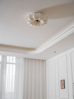 Floralis Ceiling Light – Designer Flush Mount with Fabric Shade