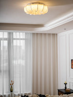 Floralis Ceiling Light – Designer Flush Mount with Fabric Shade