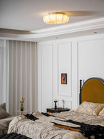 Floralis Ceiling Light – Designer Flush Mount with Fabric Shade