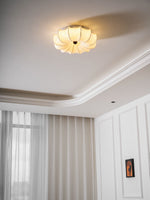 Floralis Ceiling Light – Designer Flush Mount with Fabric Shade