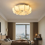 Floralis Ceiling Light – Designer Flush Mount with Fabric Shade
