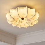 Floralis Ceiling Light – Designer Flush Mount with Fabric Shade