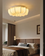 Floralis Ceiling Light – Designer Flush Mount with Fabric Shade