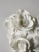Floranza Ceramic Wall Sconce with Floral Relief – Modern LED Wall Light