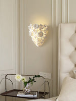 Floranza Ceramic Wall Sconce with Floral Relief – Modern LED Wall Light