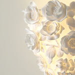 Floranza Ceramic Wall Sconce with Floral Relief – Modern LED Wall Light