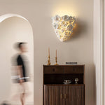 Floranza Ceramic Wall Sconce with Floral Relief – Modern LED Wall Light