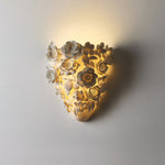 Floranza Ceramic Wall Sconce with Floral Relief – Modern LED Wall Light