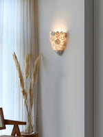 Floranza Ceramic Wall Sconce with Floral Relief – Modern LED Wall Light