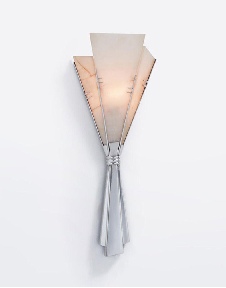 Florent Alabaster Fan Wall Sconce – Sculptural Illumination for Refined Interiors