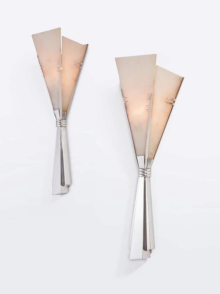 Florent Alabaster Fan Wall Sconce – Sculptural Illumination for Refined Interiors