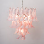 Florentine Lily Glass Chandelier – Handcrafted Murano-Style Pendant Light