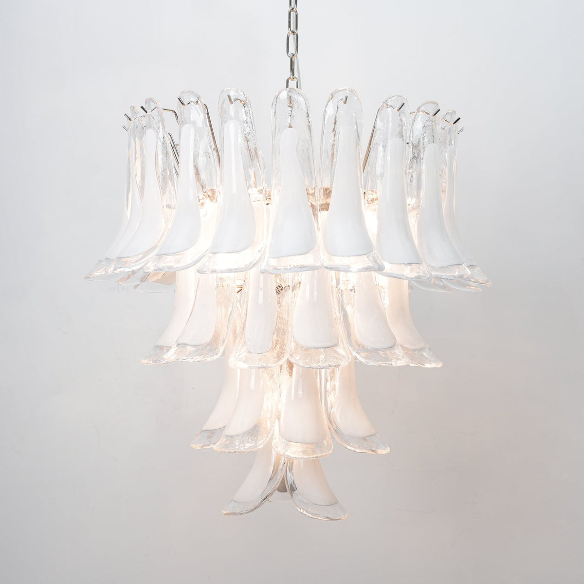 Florentine Lily Glass Chandelier – Handcrafted Murano-Style Pendant Light