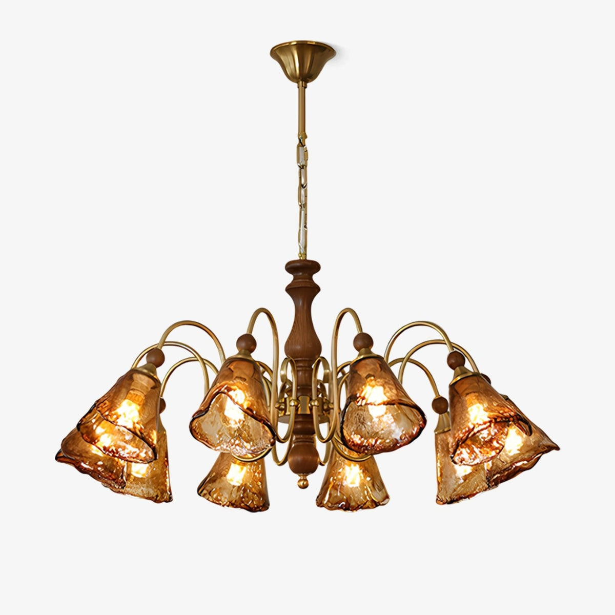 Florenzia Petal Glass Chandelier for Dining Room and Living Room