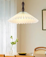 Blossom Paper Pendant Light with Wood and Iron Accents