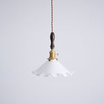 Flower Petals Swag Pendant Light — Brass & Glass Modern Hanging Lamp