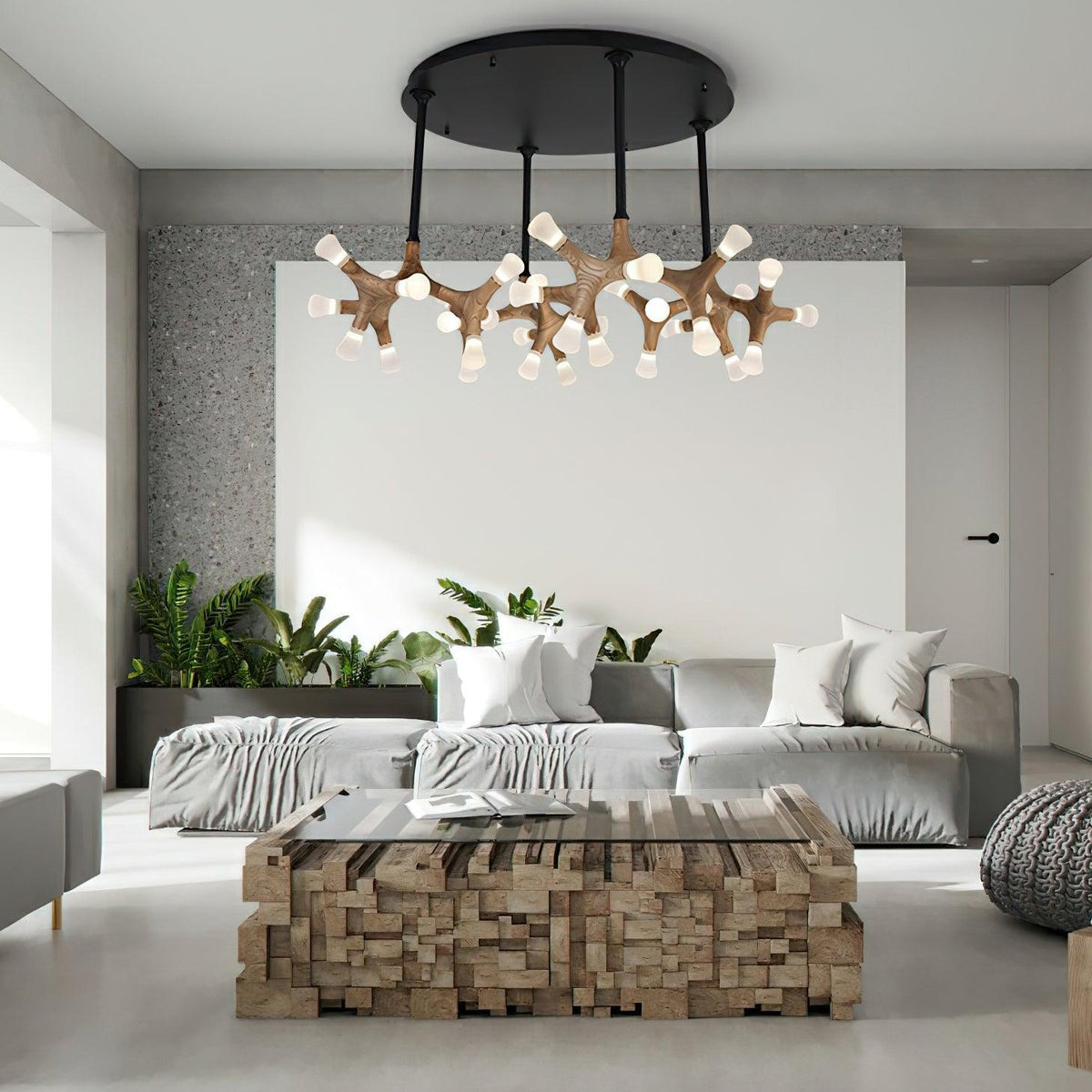 flower-bone-chandelier