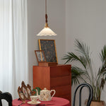 Flower Petals Swag Pendant Light — Brass & Glass Modern Hanging Lamp