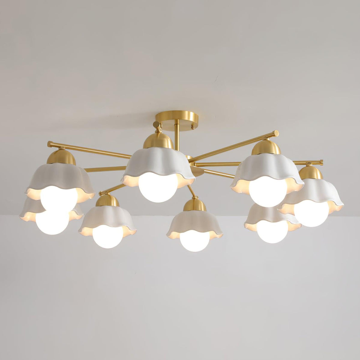 flower-shade-brass-chandelier