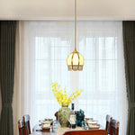 Flower Shaped Brass Pendant Light