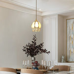 Flower Shaped Brass Pendant Light