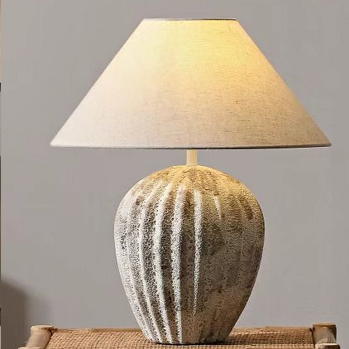 Fluted Ceramic Table Lamp