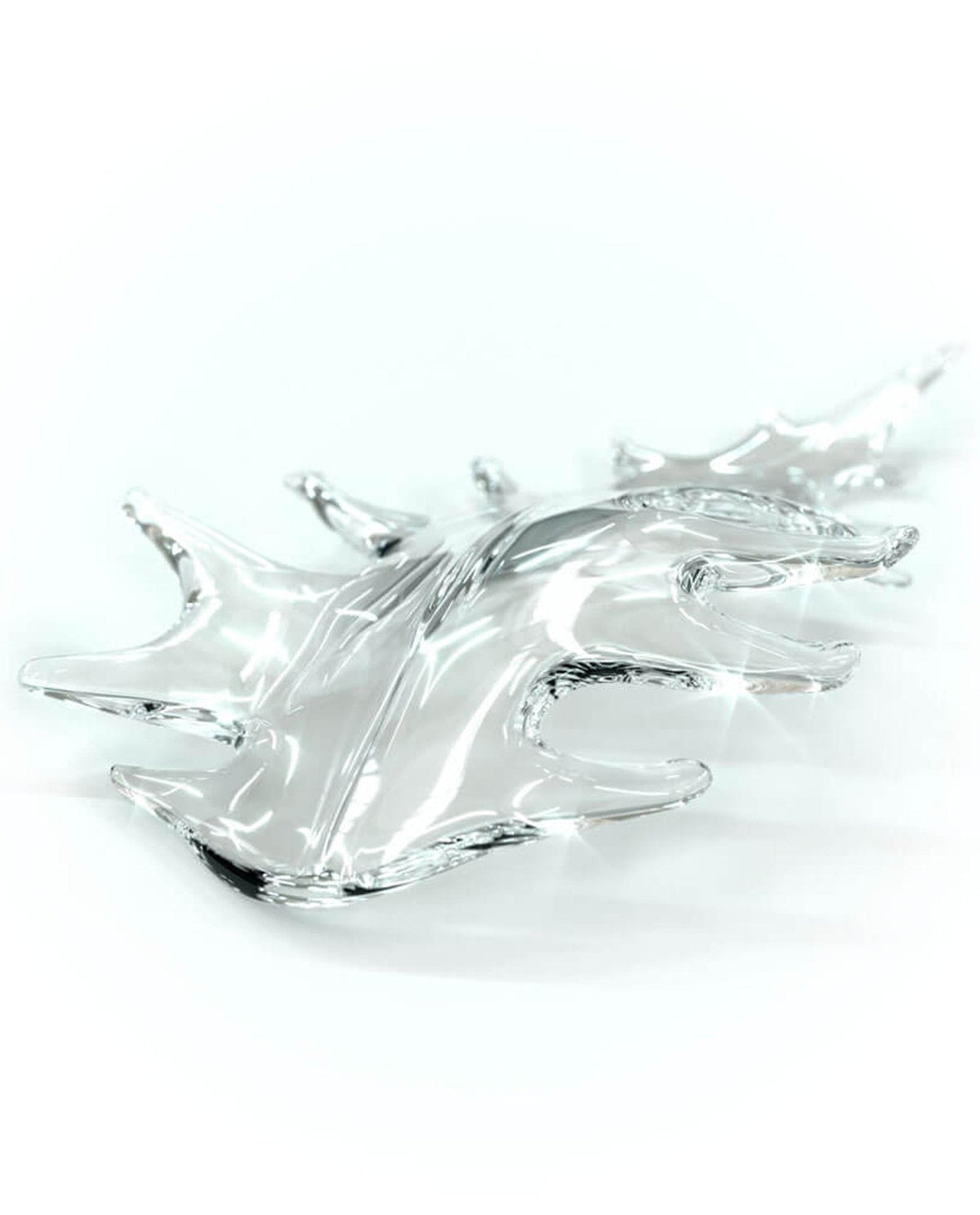 Flying Leaves Crystal Chandelier – Modern Handblown Glass Pendant Light for Dining Room and Living Room