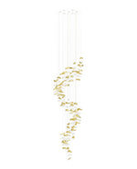 Flying Leaves Crystal Chandelier – Modern Handblown Glass Pendant Light for Dining Room and Living Room