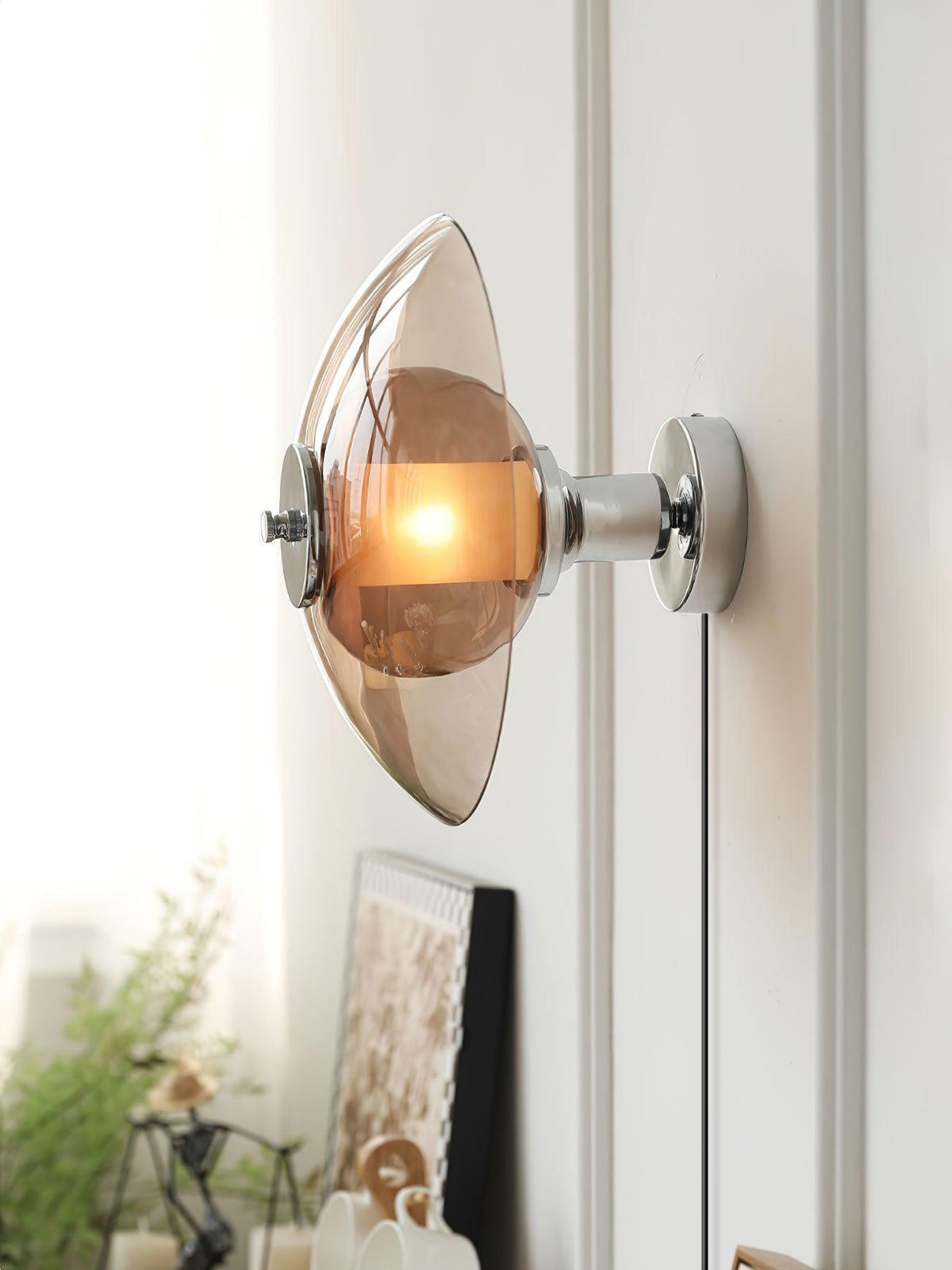 Flying Saucer Plug In Wall Light