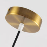 Walnut Brass Pendant Light with Glass Shade for Modern Interiors