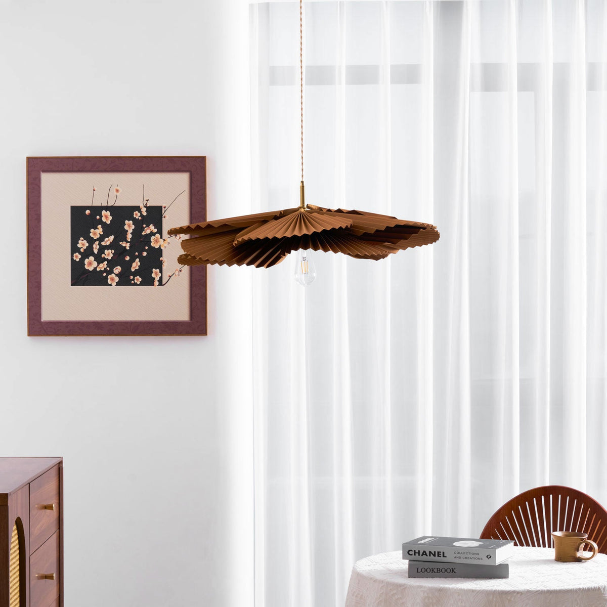 folded-leaf-lotus-chandelier