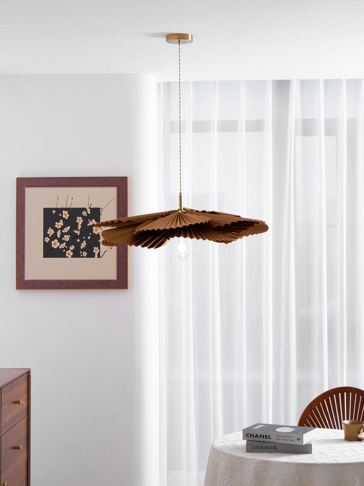 folded-leaf-lotus-chandelier
