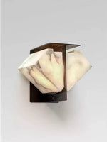 Folded Halo Alabaster Wall Sconce – Modern LED Wall Light