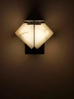 Folded Halo Alabaster Wall Sconce – Modern LED Wall Light