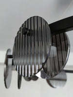 Foliole Modern Black Chandelier with Smoked Glass Shades