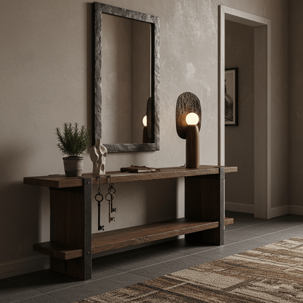 Forest Spirit Sculptural Wooden Table Lamps with Opal Glass Shades