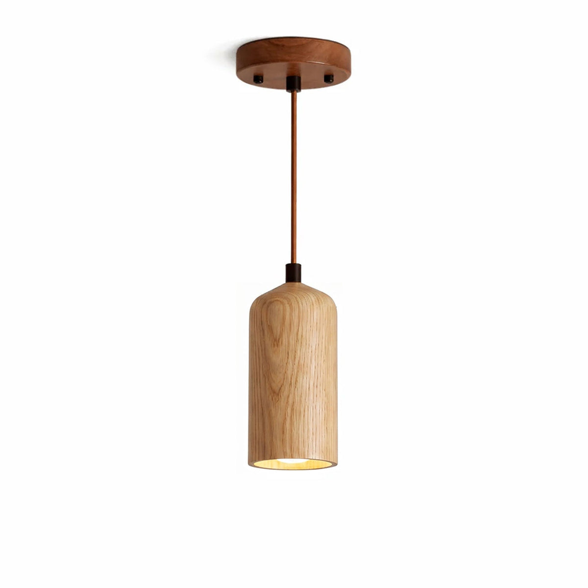 Forma Wood Pendant Lamp – Sculpted Solid Wood, Modern Minimalist Lighting