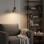 Forma Terra Trio Pendant Light – Travertine & Walnut Sculptural Chandelier