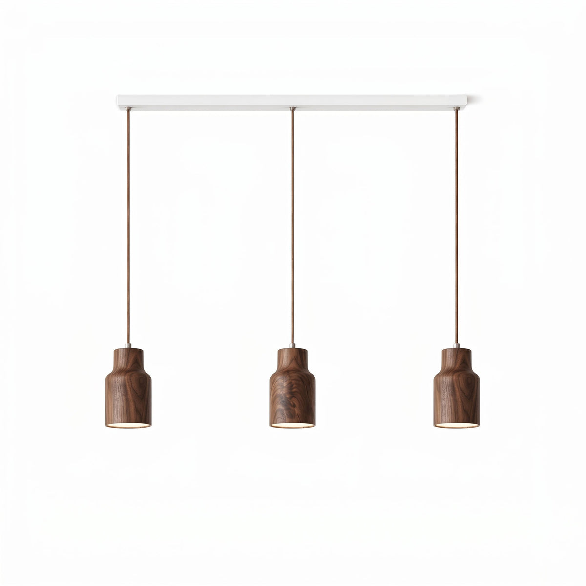 Forma Wood Pendant Lamp – Sculpted Solid Wood, Modern Minimalist Lighting
