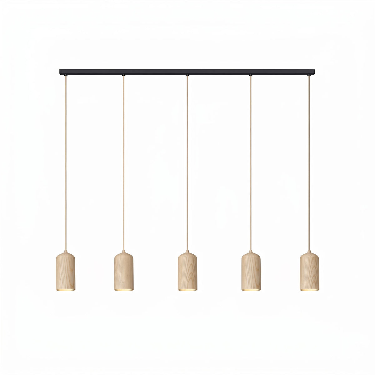 Forma Wood Pendant Lamp – Sculpted Solid Wood, Modern Minimalist Lighting