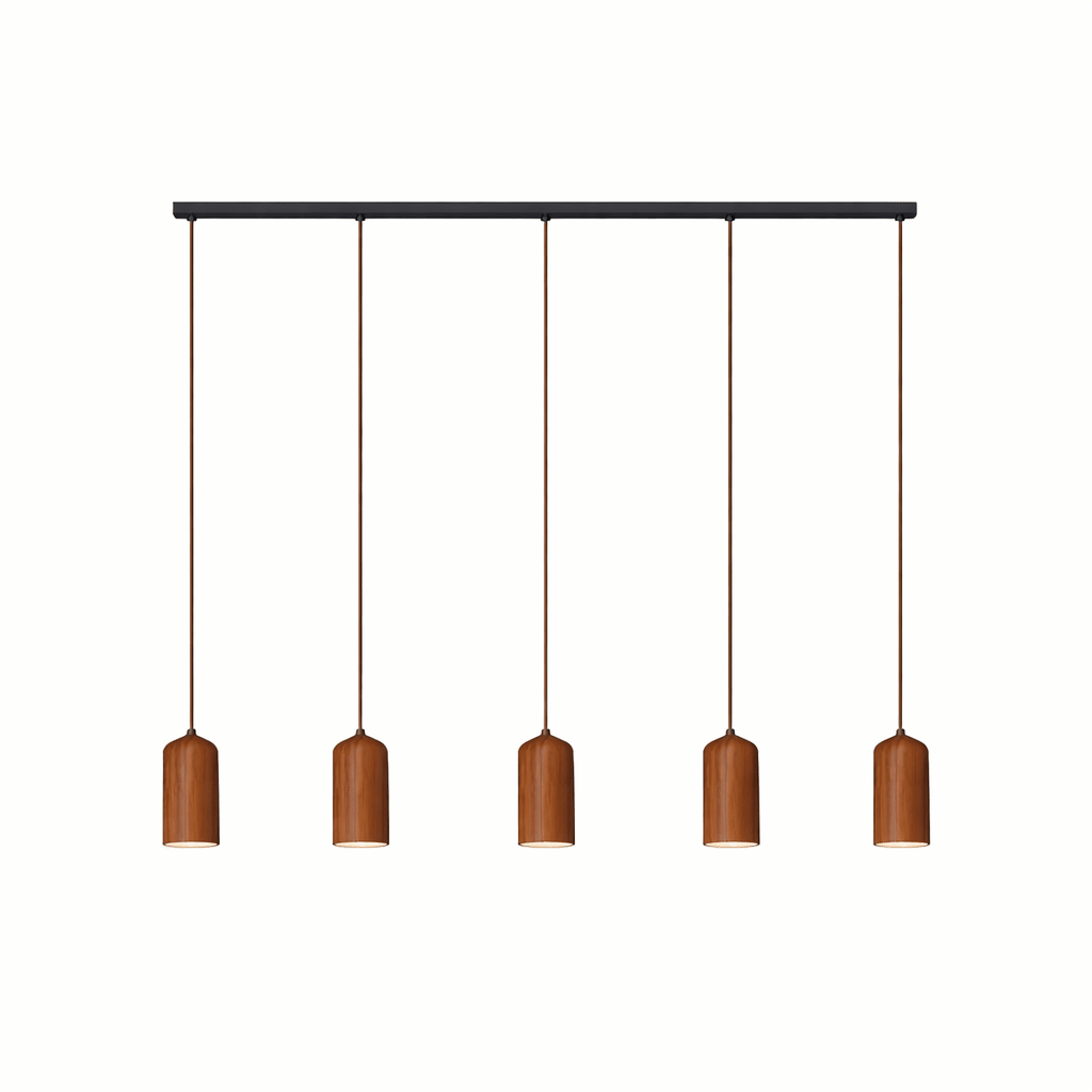 Forma Wood Pendant Lamp – Sculpted Solid Wood, Modern Minimalist Lighting