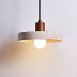 Forma Terra Trio Pendant Light – Travertine & Walnut Sculptural Chandelier
